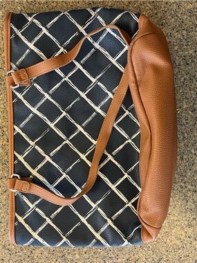 thirty-one Black and Brown Lattice Tote